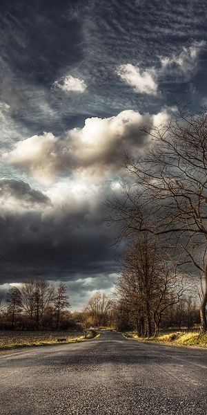 Phone wallpaper: Roads, Sky, Landscape, Art free download