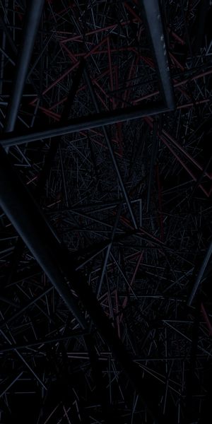 Intricate Dark Tubing Structure for Stunning Mobile Wallpaper