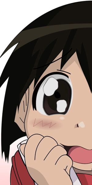 Phone wallpaper: Animeshka, Large, Big, Hieroglyph, Eye, Girl, Cartoon, Anime free download