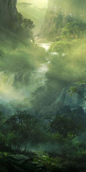 Breathtaking Fantasy Forest Landscape Phone Wallpaper for Nature Lovers