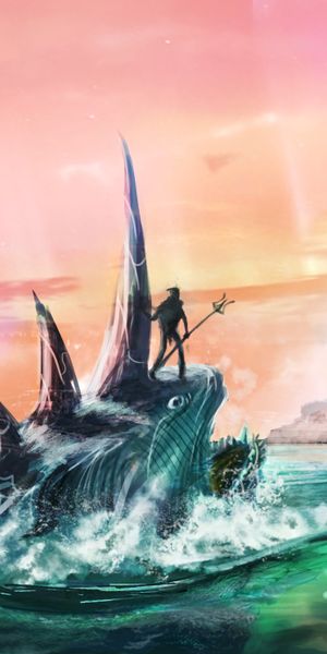 Phone wallpaper: Amphibian, Sea, Art, Fantasy free download