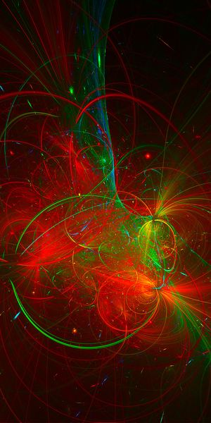 Multicolored Fractal Mobile Wallpaper in HD: A Captivating Abstract Design