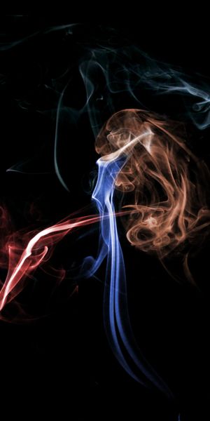 Vibrant Multicolored Smoke Wallpaper for iPhone - Unique and Eye-Catching