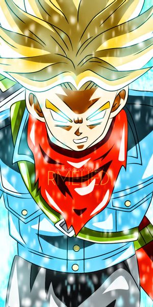 Trunks in Super Saiyan Rage - Dragon Ball Super 4K Mobile Wallpaper
