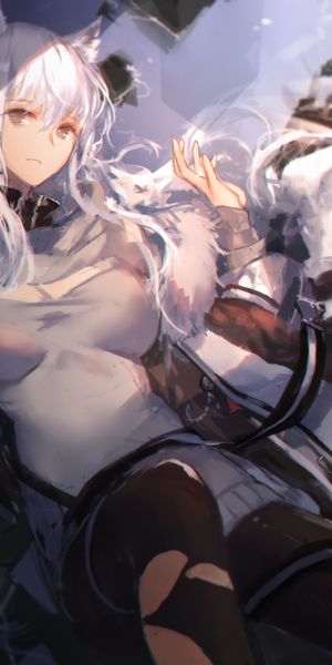 Phone wallpaper: Anime, Girl, Animal Ears free download