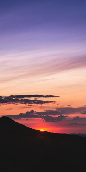 Breathtaking Sunset View Over Majestic Mountains