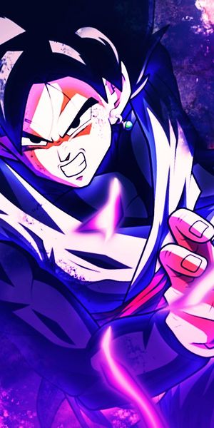 Cool Black Goku in Action - Dragon Ball Super Wallpaper