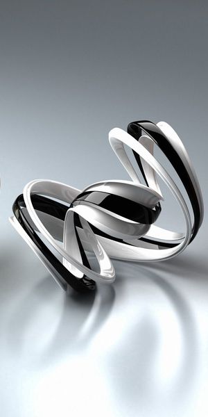 Vibrant 3D Spiral Figures for Your Mobile Wallpaper