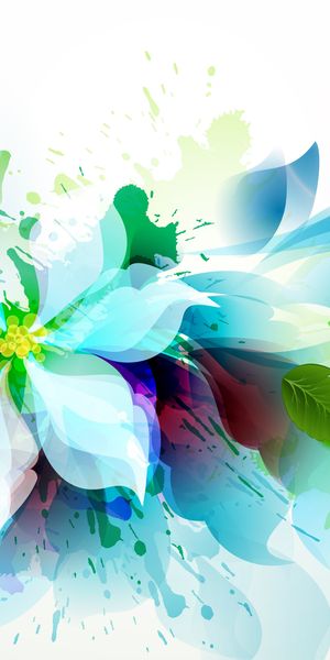 Artistic Floral Wallpaper with Vibrant Colors
