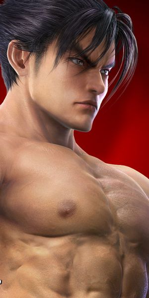 Amazing Tekken Character Wallpaper with Orange Background