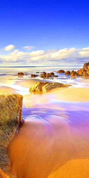 Phone wallpaper: Sunset, Beach, Sand, Horizon, Earth free download