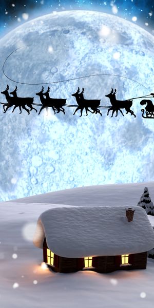 Enchanting Christmas Sleigh Ride Under the Full Moon