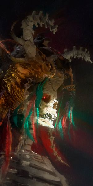 Phone wallpaper: Dark, Horns, Skeleton free download