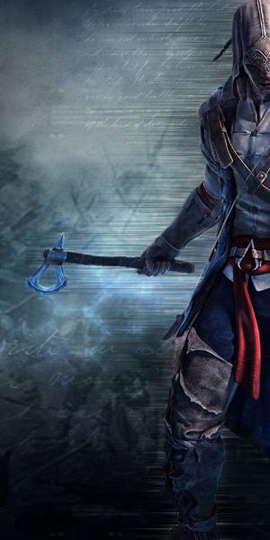 Epic Assassin's Creed Phone Wallpaper: A Hero in Action