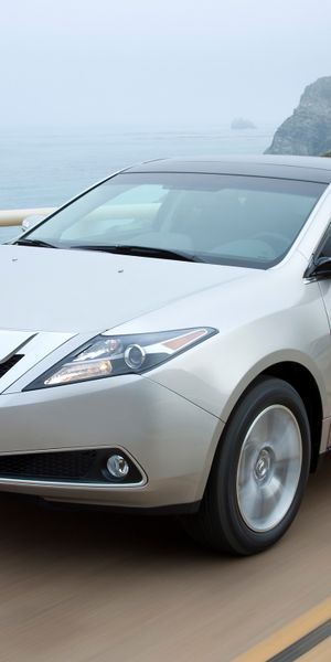 Phone wallpaper: Zdx, 2009, Silver Metallic, Akura, Acura, Style, Sea, Mountains, Cars, Speed, Auto,