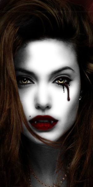 Vampire-inspired phone wallpaper with a hauntingly beautiful character