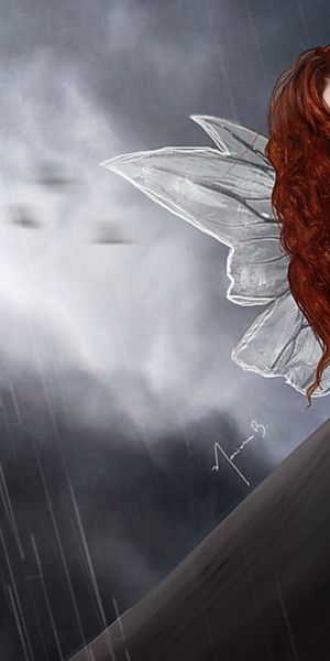 Phone wallpaper: Gothic, Dark, Angel free download
