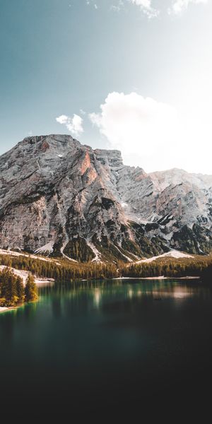 Breathtaking Mountain View with Reflective Lake