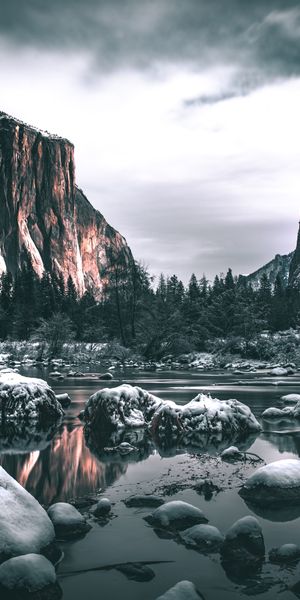 Phone wallpaper: Snow, Mountains, Rivers, Ice, Nature, Landscape free download