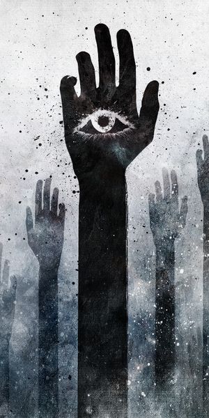 Dark and Weird Hands Rising Wallpaper