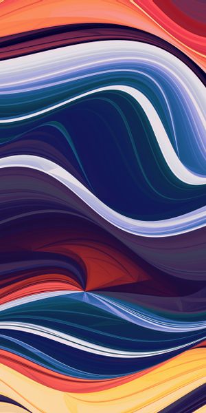 Vibrant Abstract Waves - Colorful Mobile Wallpaper