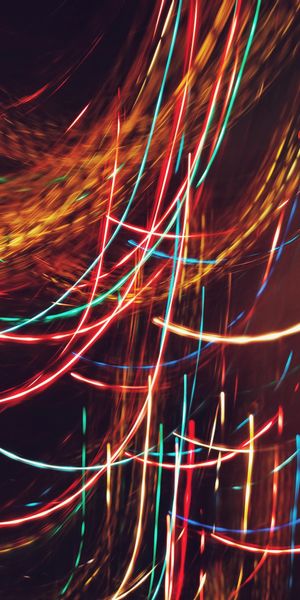 Phone wallpaper: Freezelight, Multicolored, Motley, Glow, Lines, Neon, Dark free download