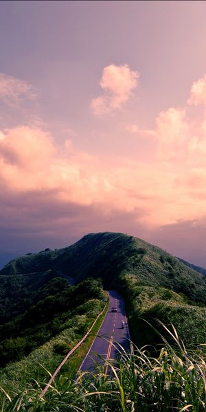 Phone wallpaper: Scenic, Mountains, Road, Mountain, Earth, Cloud, Sky, Landscape free download