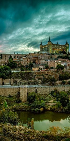 Breathtaking View of Toledo, Spain with River and Historic Castle