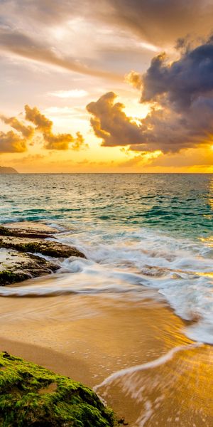 Breathtaking Sunset at Hawaii's Coastline