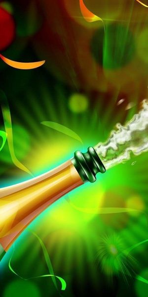 High-Quality iPhone Background: Festive Champagne Celebration Wallpaper