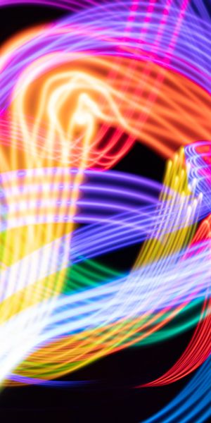 Phone wallpaper: Freezelight, Long Exposure, Glow, Motley, Multicolored, Lines, Abstract free downlo