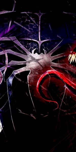Dynamic Venom and Spider-Man Wallpaper: A Dark Comic Aesthetic