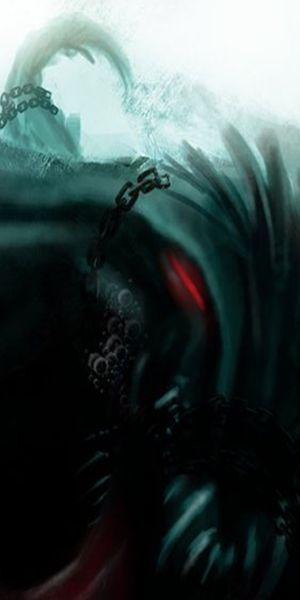 Phone wallpaper: Water, Fantasy, Dark, Beast, Creature, Demon free download