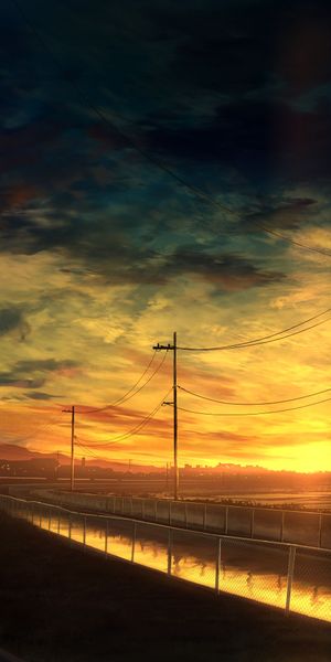Anime Sunset Sky - Perfect Mobile Wallpaper