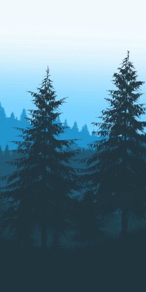 Beautiful Vector Forest Art Wallpaper