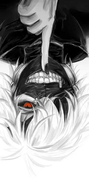Ken Kaneki from Tokyo Ghoul - Upside Down Mask Art
