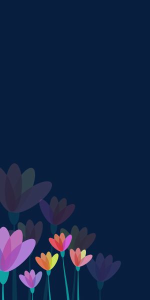 Beautiful Multicolored Flower Vector Wallpaper