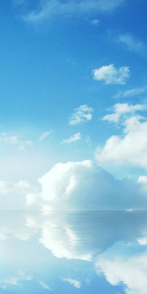 Phone wallpaper: Landscape, Water, Fantasy, Sky, Sun, Reflection, Cloud free download