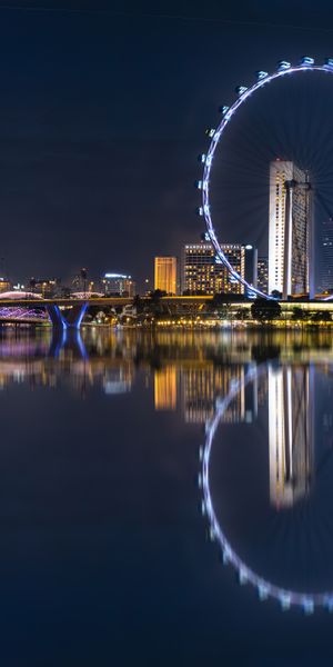 Phone wallpaper: Night, Building, Singapore, Man Made, Marina Bay Sands free download