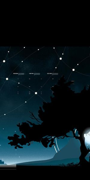 Phone wallpaper: Nature, Night, Tree, Artistic free download