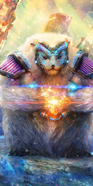 Phone wallpaper: Master, Ball, Magic, Bear, Art, Fantastic free download