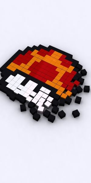 Free Abstract Gaming Phone Wallpaper Featuring Pixel Art Design