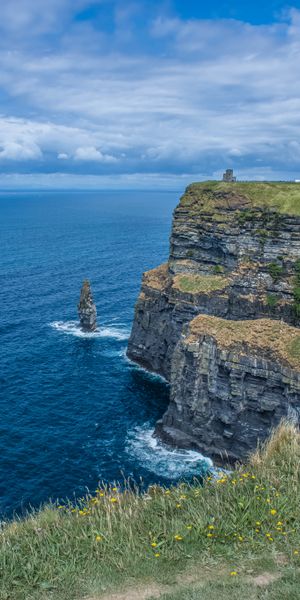 Breathtaking Cliffside Scene Overlooking the Sea