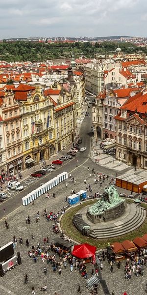 Explore the Charm of Prague: Vibrant Cityscape iPhone Wallpaper