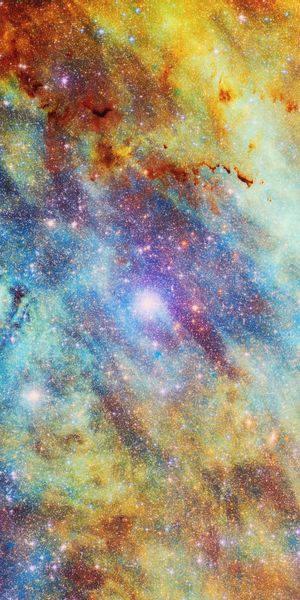 High-Quality iPhone Wallpaper Featuring Colorful Nebula and Constellations