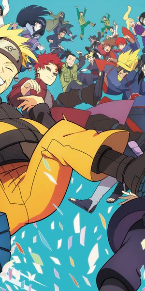 Dynamic Naruto Character Gathering Wallpaper