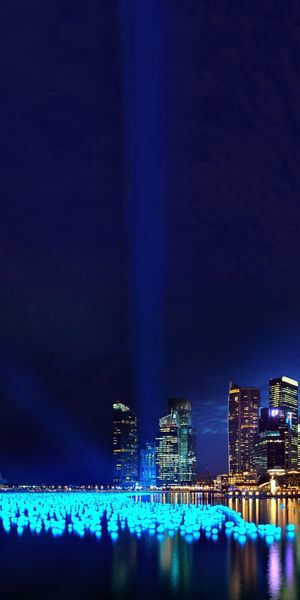 Breathtaking Singapore Skyline at Night with Reflections