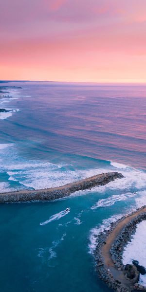 Breathtaking Sunset Over Coastal Bay View