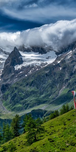 Phone wallpaper: Landscape, Mountains, Mountain, Forest, Alps, Earth, Alps Mountain free download