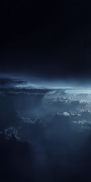 Breathtaking Sci-Fi Wallpaper: Planets, Moon, and Ethereal Clouds in Space